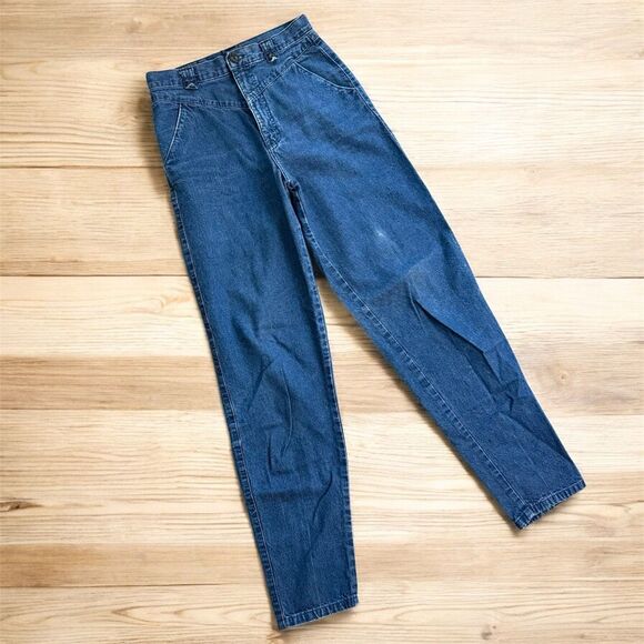Vintage Ancient Jeans Denim Straight Tapered High Rise Mom 26” 27” Yoke - Picture 4 of 10